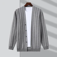top grade winter new autum brand fashion designer striped knit mens top cardigan sweater casual coats jacket mens clothes 2021