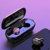 wireless bluetooth 5 0 fingerprint touch earbuds built in mic super bass stereo sports headphone headset with charging box