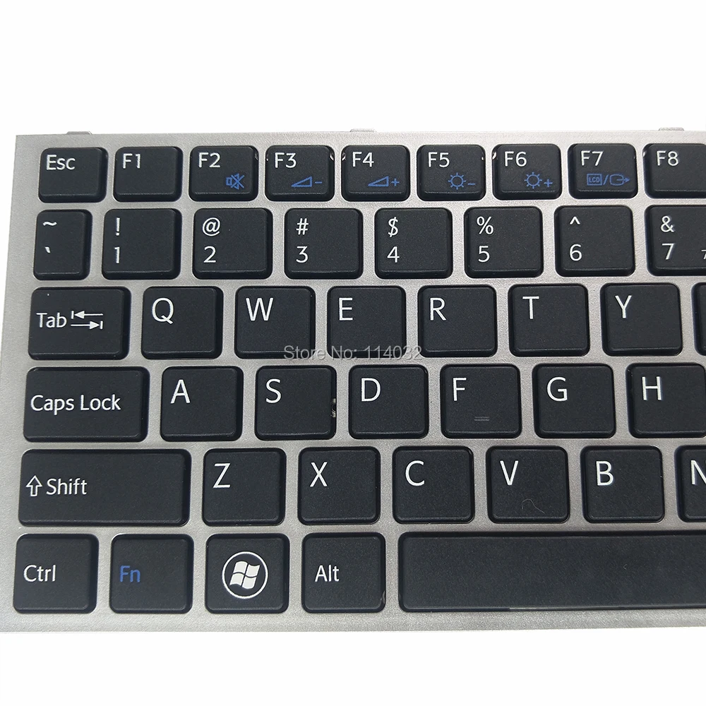 Сменные клавиатуры VPCYB для Sony VAIO VPCYA VPC YA YB US английский черный с серебряной рамкой