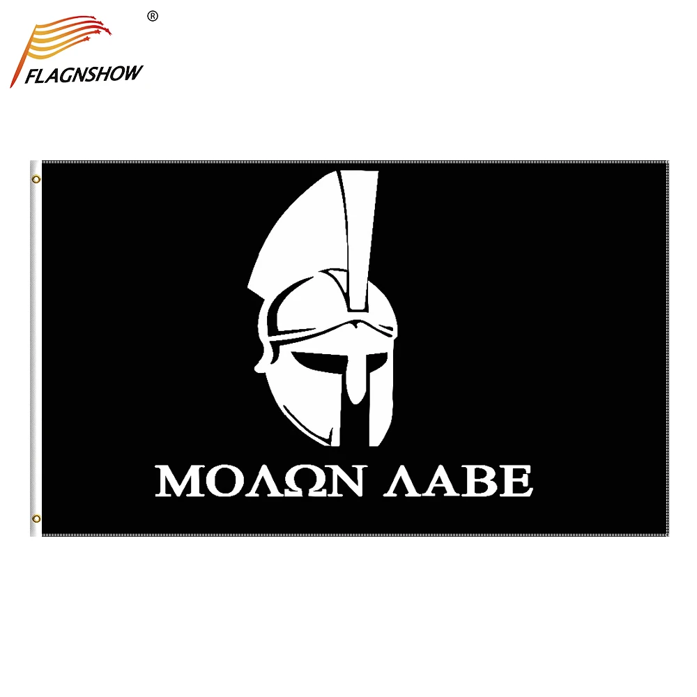 

Flagnshow Greek Spartan Molon Labe Flags and Banners 3x5 FT Flag