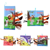 baby rattles mobiles toy soft animal tails cloth book newborn stroller hanging toy baby early learning educational toys
