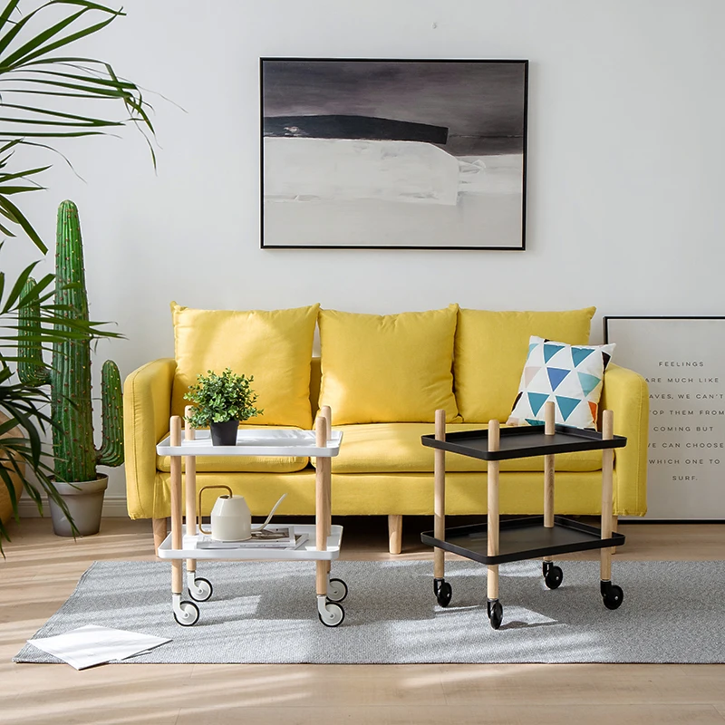 Скандинавская тележка для отеля домашняя многофункциональная из массива дерева