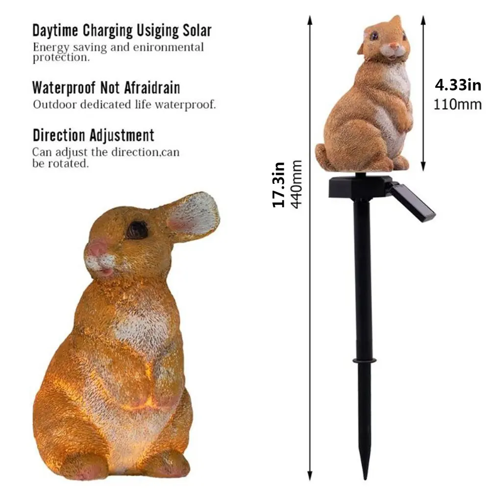 

Solar Resin Plug Light Craft Ornament Garden Courtyard Micro Landscape Holiday Decoration Cat Shape Waterproof Light Waterproof