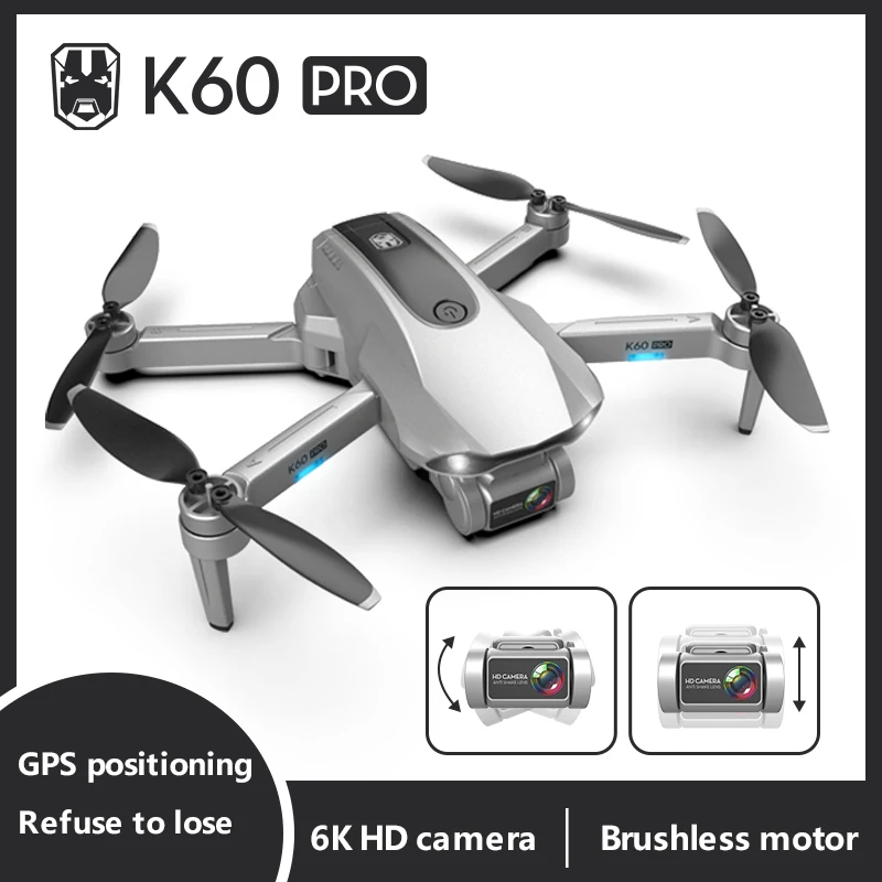 

K60 PRO Drone 6K Professional GPS Drones Dual Camera Switch Dron 5G WIFI HD Image Transmission Foldable Quadrocopter RC Kids Toy