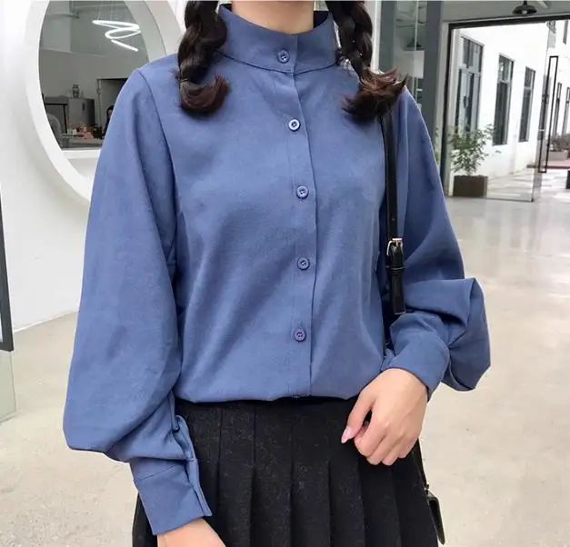 Женская блузка с рукавом фонариком 2019 женские длинные хлопковые топы винтажные