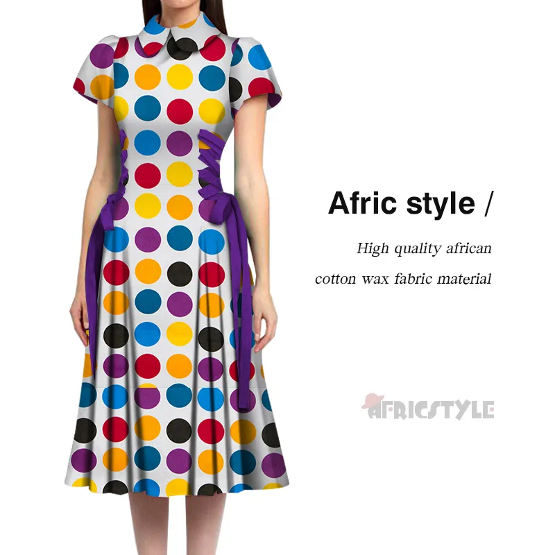 Женское платье с круглым вырезом длинное ТРАПЕЦИЕВИДНОЕ ПЛАТЬЕ Африканским