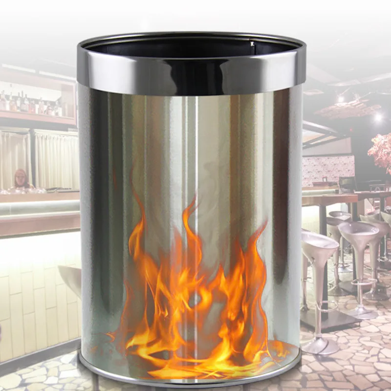 8L/10L/12L/16L нержавеющая сталь непокрытый мусорный бак огнестойкая Взрывозащищенная