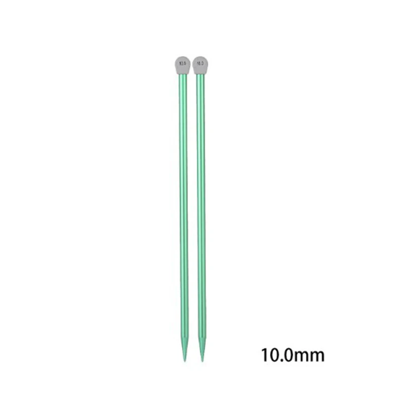 

2Pcs/Set Single Pointed Knitting Needles Pins Straight Aluminum DIY Weaving Tool long sweater scarf needle 2.0-12mm Wholesale