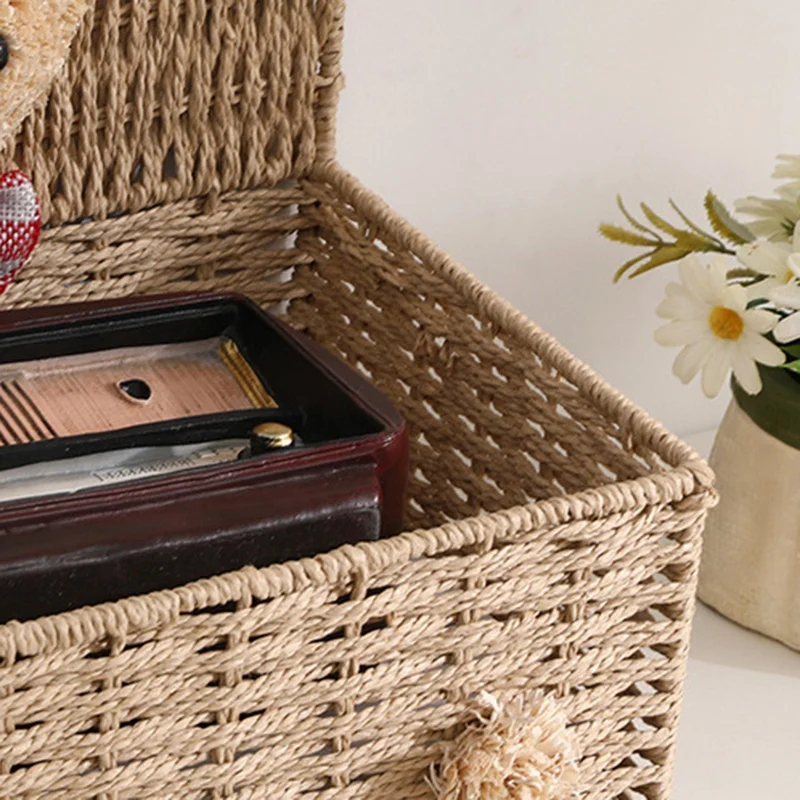 

Wall-Mounted Wicker Household Sundries Storage Basket Wall Decoration and Finishing Small Basket