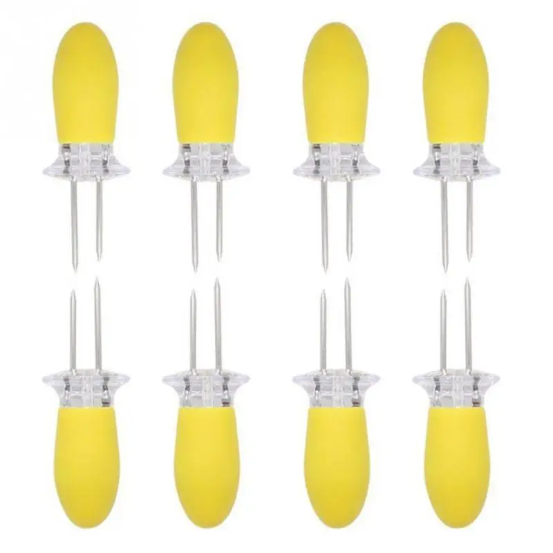 8 PCS Recyclable Stainless Steel Corn Holders Barbecue Accessories Grill Tools Kitchen BBQ Food Skewers Hot Dog Meat Forks | Дом и сад