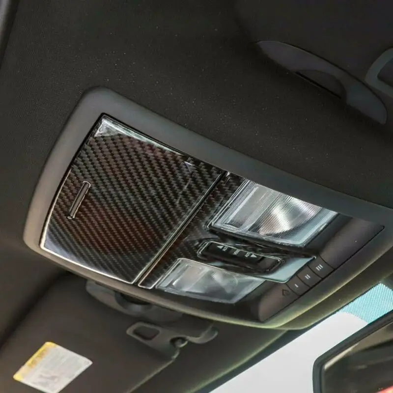 

Trim Decor Cover Real Carbon Fiber Lamp 2015+ 2pcs Accessories For Dodge Challenger Fashion