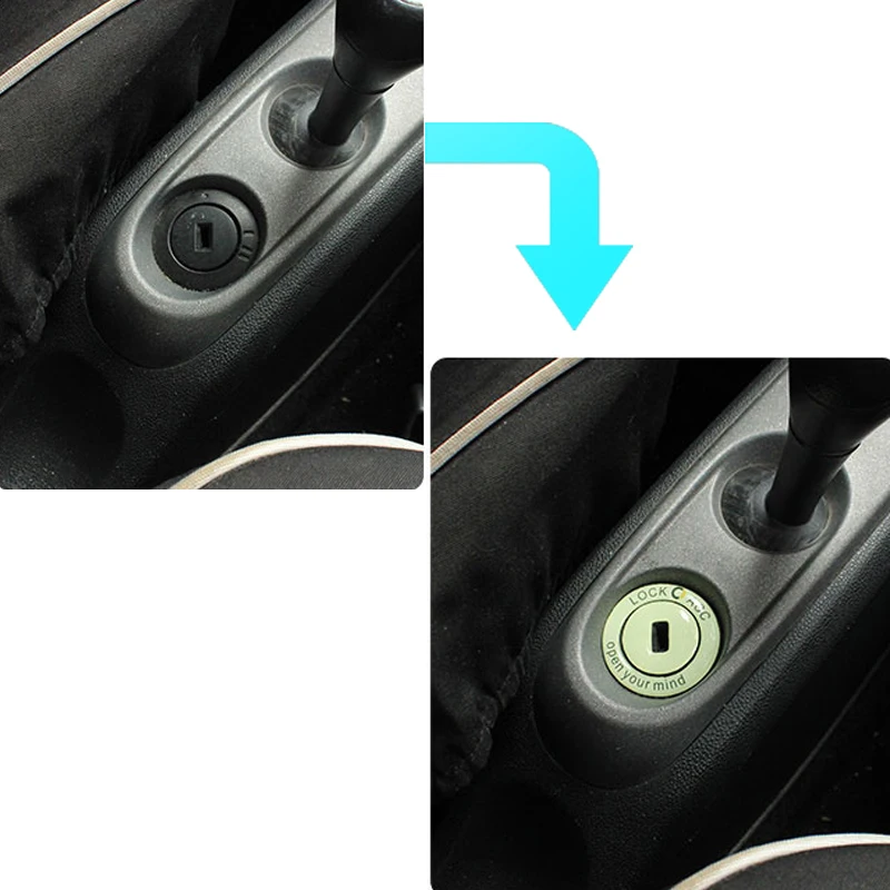 Автомобильный ключ старт кольцо украшение Замочная скважина 3D стикер интерьера