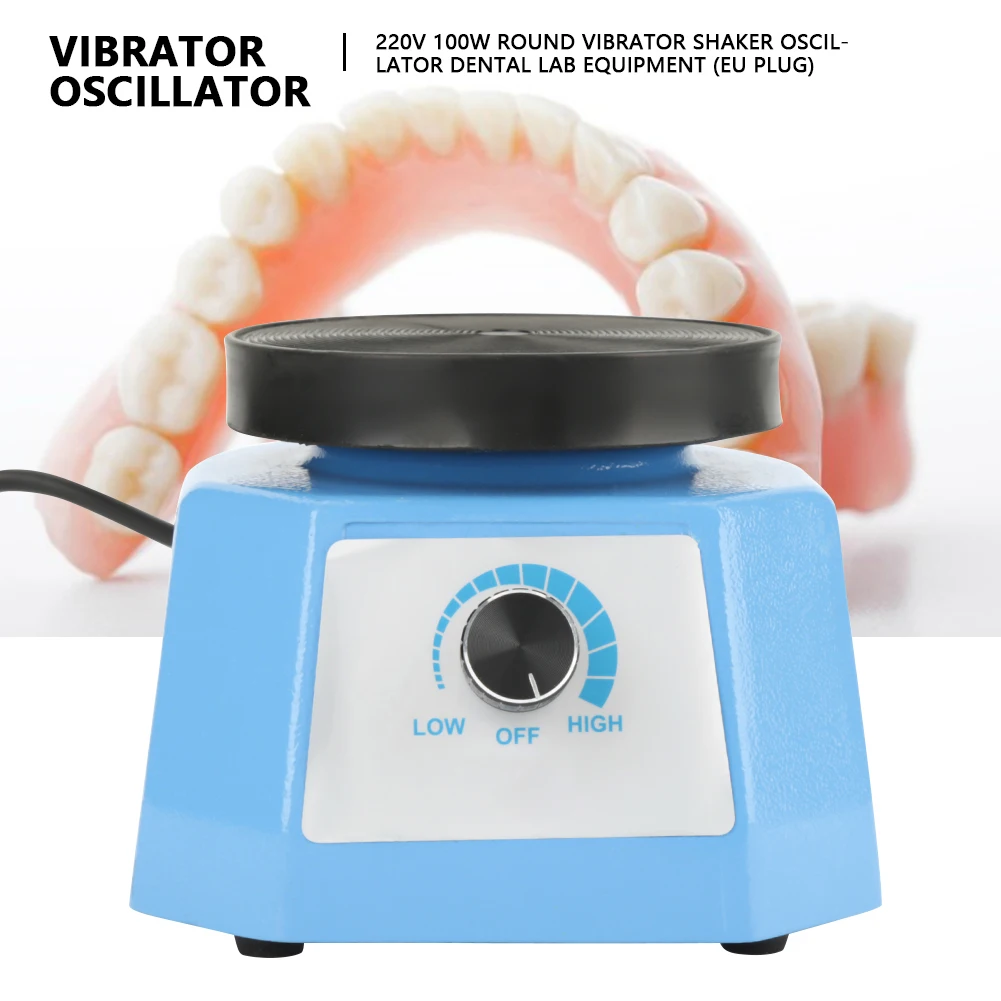 220V100W EU Plug Round Vibrator Shaker Oscillator Dental Lab Equipment Dentist Dental Technicians Used To Eliminat Agaragar Foam