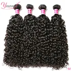 Бразильские волнистые пучки, 4 пучка 100% Реми, человеческие волосы, пучки для наращивания волос, 8-28 дюймов, Younsolo, пучки волос, сделки