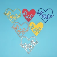 heart shaped flowers flower%ef%bc%8c plants metal cutting dies paper crafts scrapbook card template diy decoration accessorie