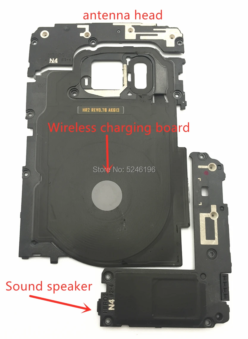 Комплект фитингов для обслуживания из трех частей для Samsung Galaxy S7 edge G935, беспроводная зарядная плата, звуковая колонка, антенна, головная часть