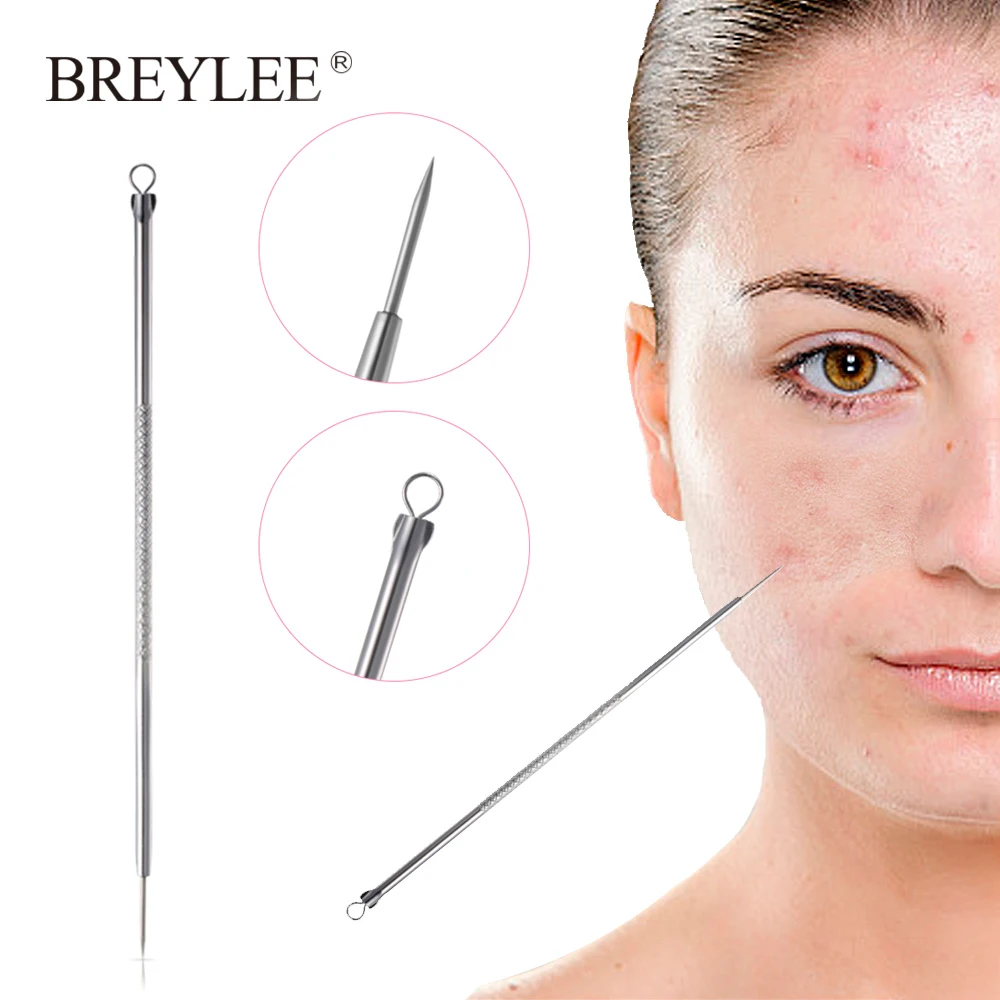 BREYLEE игла для удаления прыщей инструменты для удаления черных точек средство для очищения пор черная маска для ухода за кожей лица экстрактор прыщей 1 шт