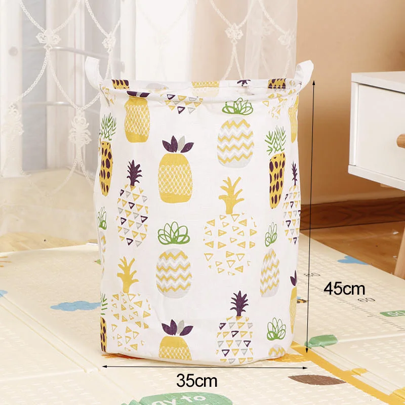Yellow pineapple ONEUP большая корзина для хранения белья Водонепроницаемая грязная одежда корзина для игрушек корзина для стирки грязная одежда корзины для хранения мелочей коробка - Цвет: Yellow pineapple