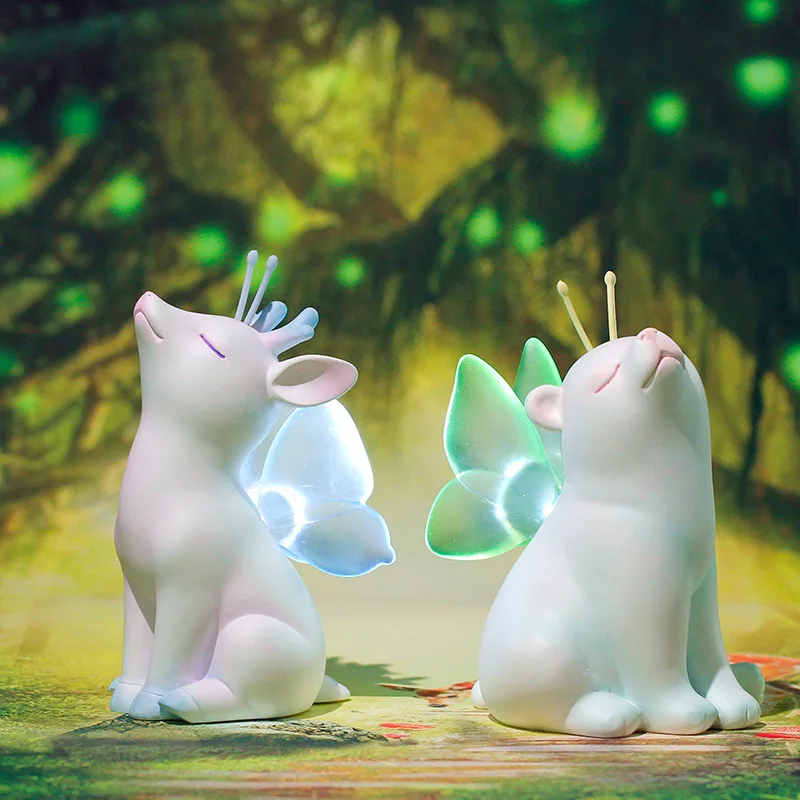 Лампа в виде кошки Детские ночники светодиодная Ночная лампа свиньи оленя