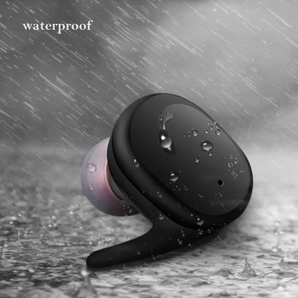 Мини невидимые TWS беспроводные bluetooth наушники с микрофоном громкой связи умные
