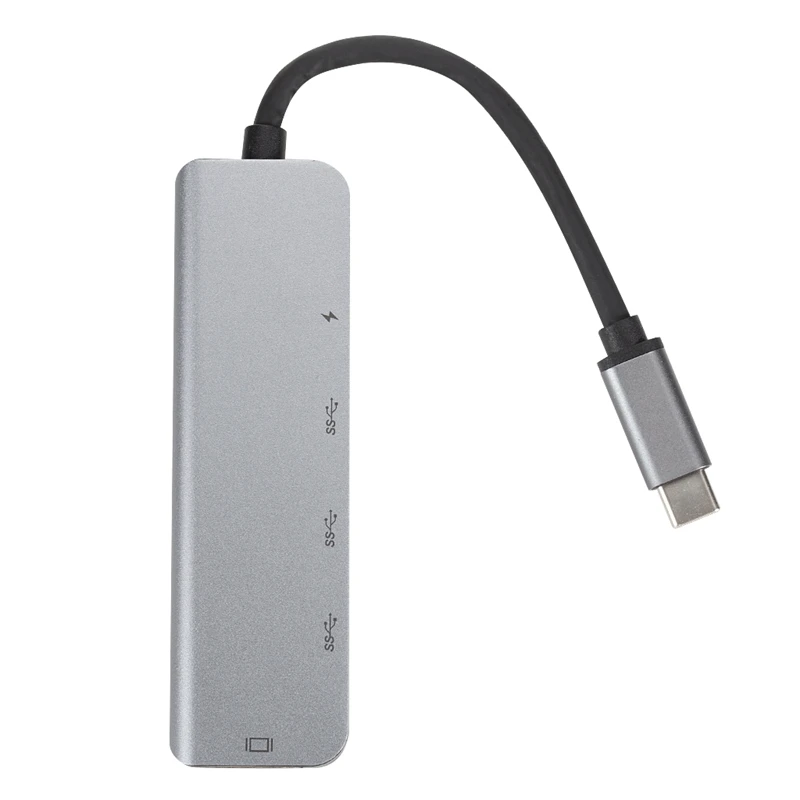 

5 In 1 USB-C HUB Type C To 4K HDMI Adapter with 2 USB 3.0 PD Charging Port Adapter for Pro
