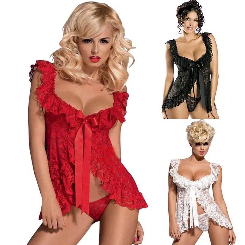 Женское кружевное платье размера плюс Сексуальное белье в стиле Babydoll для женщин
