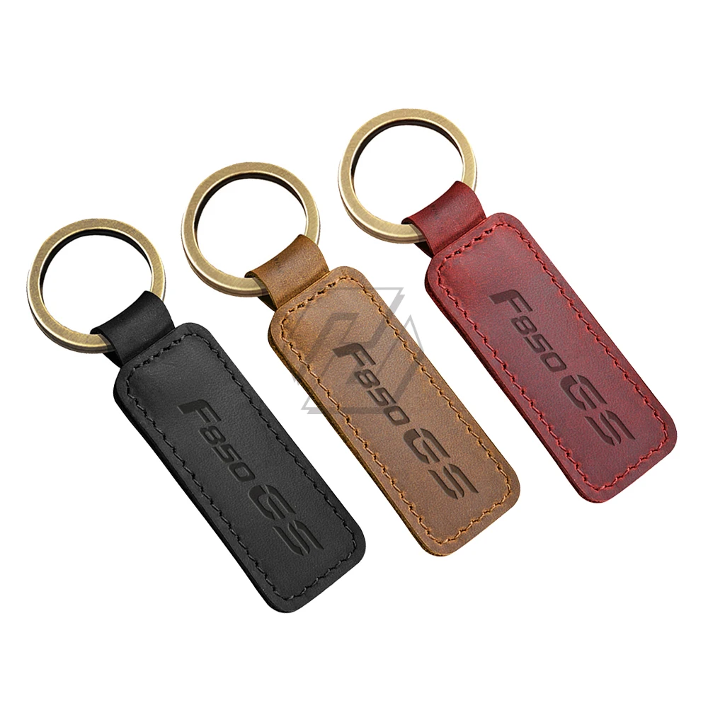 

For BMW Motorrad F850GS F850 GS Motorcycle Keychain Cowhide Key Ring