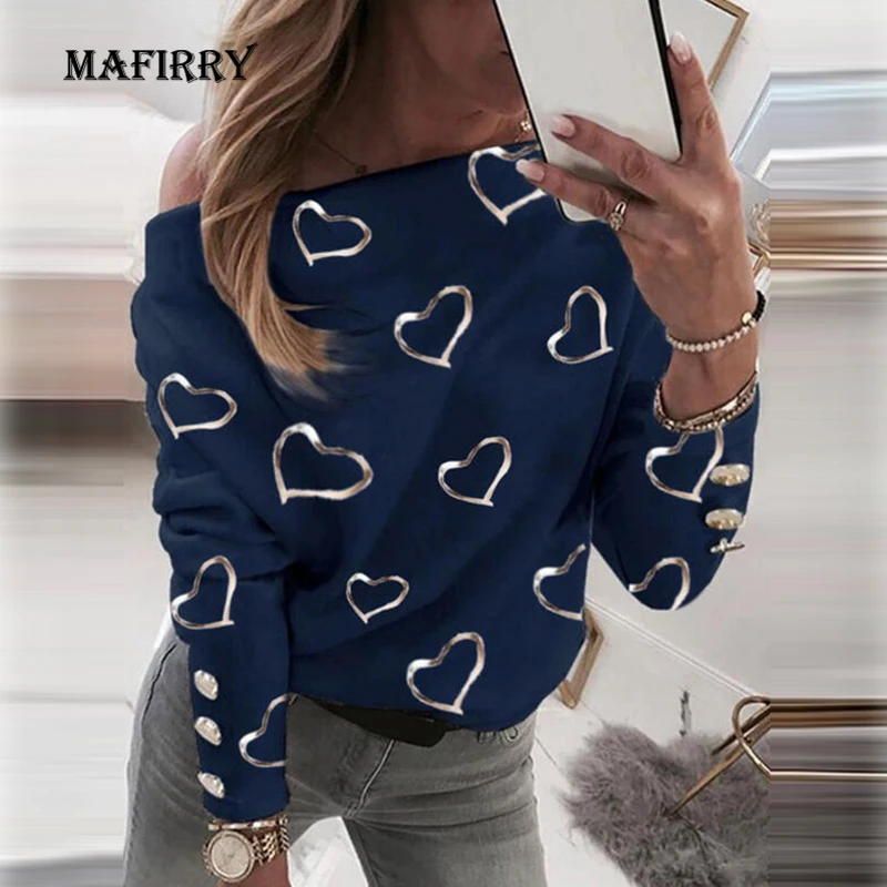 

Женская блузка со звездами и принтом, элегантная рубашка с воротником-лодочкой и длинным рукавом, весенние топы на пуговицах, Повседневная ...