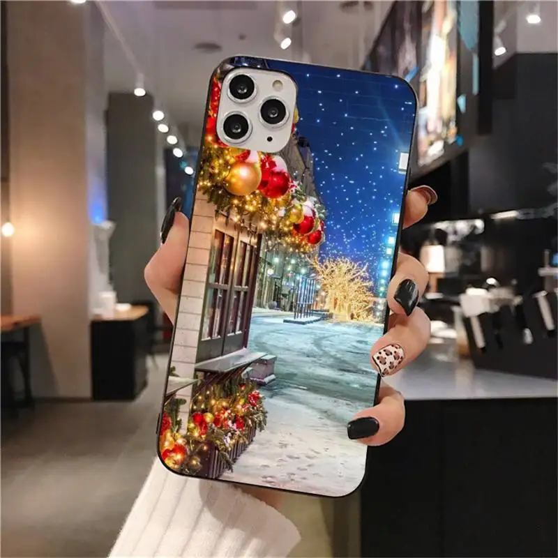 christmas scene new years atmosphere phone case for iphone 12 pro max mini 11 pro xs max 8 7 6 6s plus x 5s se 2020 xr case free global shipping