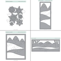 snow mountain background metal cutting dies for diy scrapbook album paper card decoration crafts embossing 2021 new dies