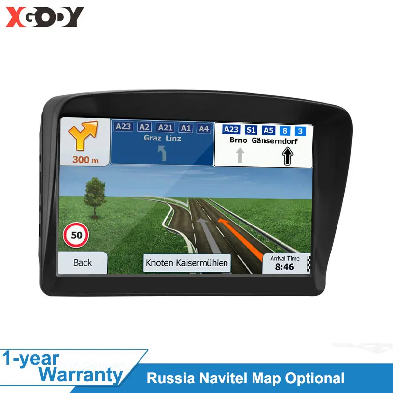 XGODY " 4,3" HD грузовик Автомобильный gps навигатор FM Sat Nav 128/8 ГБ gps авто карта обновленная Россия Navitel карта Навигатор Автомобильный