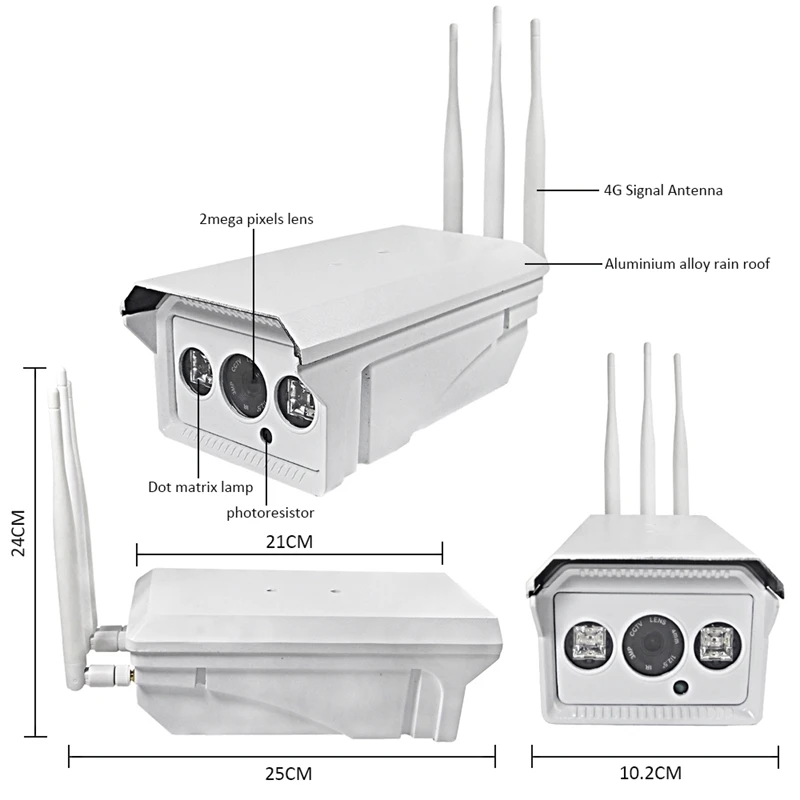 

20M IR Vision Video Surveillance Cameras 2MP Outdoor IP Security Cameras P2P Two Way Audio Gsm 3G 4G Camera