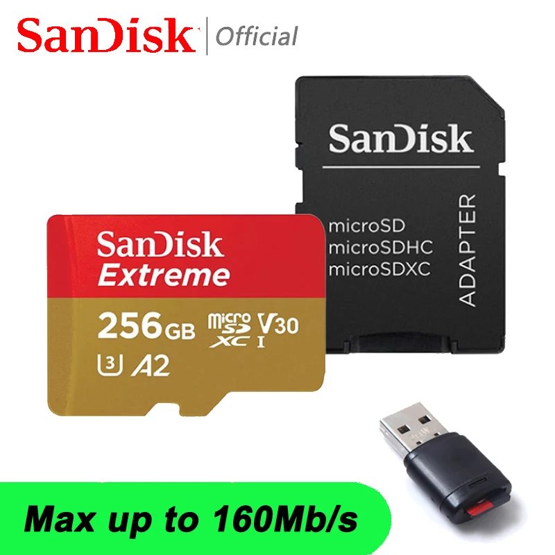 

Sandisk Extreme Memory Card 128GB Micro SD Card 512GB A2 A1 V30 U3 Flash Card 64GB 32GB TF Card 256gb 1TB Memory Microsd For PC