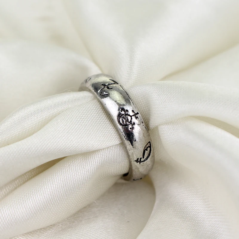 The Mortal Instruments City of Bones Runes Round Finger Ring vintage Angelic Power Shadowhunters Silver Metal Accessories | Украшения и