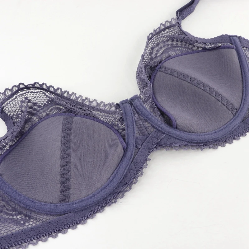Beauwear французский стиль легкий вес женский кружевной бюстгальтер дышащий сзади застежка регулируемый ремень мягкое Глубокий V тонкое нижнее белье Топ