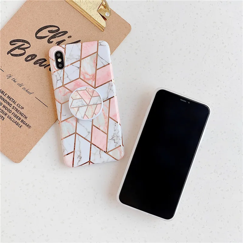 FLYKYLIN подставка для держателя для samsung Galaxy A50 задняя крышка на для samsung A70 A40 Art Сращивание мрамора IMD силиконовый чехол для телефона