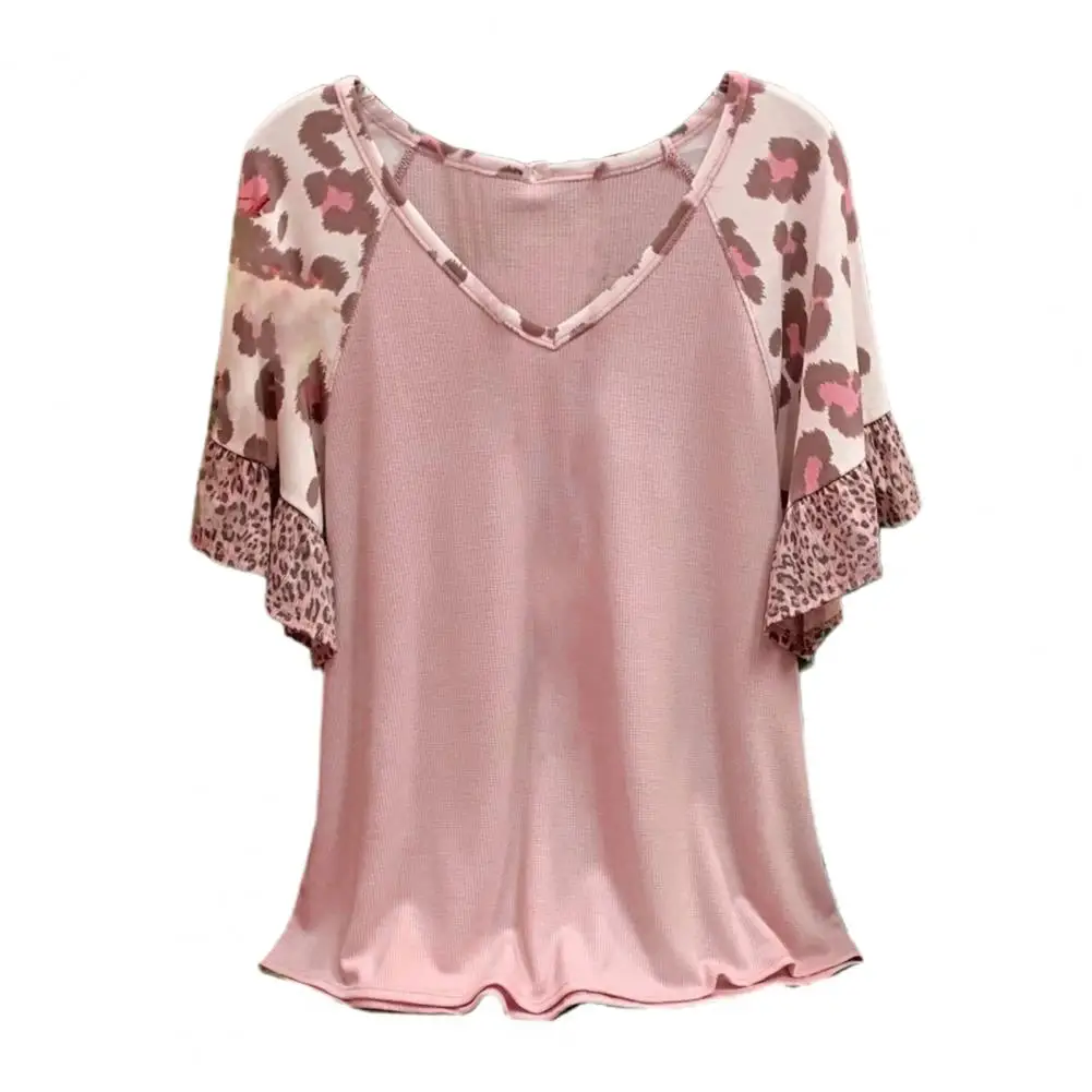 Женская футболка с коротким рукавом и V-образным вырезом | одежда