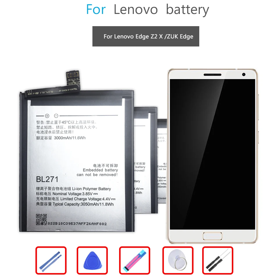 

Для Lenovo 3050 мАч BL271 Сменный аккумулятор для Lenovo Edge Z2 X Z2X ZUK Smart мобильный телефон BL 271 аккумуляторы