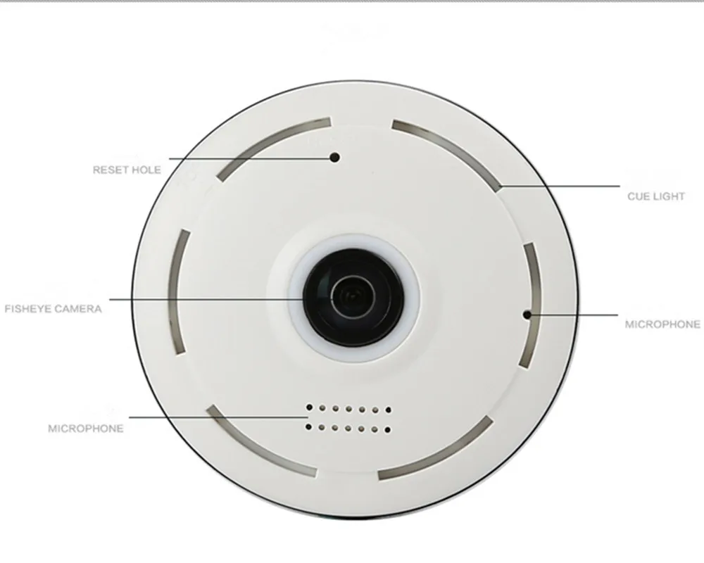 

WIFI Camera 1080P 360 Degree Panoramic Fisheye HD MINI Wireless IP Cam Indoor Home Security CCTV P2P Cloud Support 128G