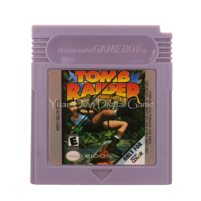 Для Nintendo GBC видеоигры картридж консоль карта гробница Raider английская