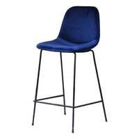 chinafurniture manufacturing factory modern light luxury velvet stainless steel foot bar chair