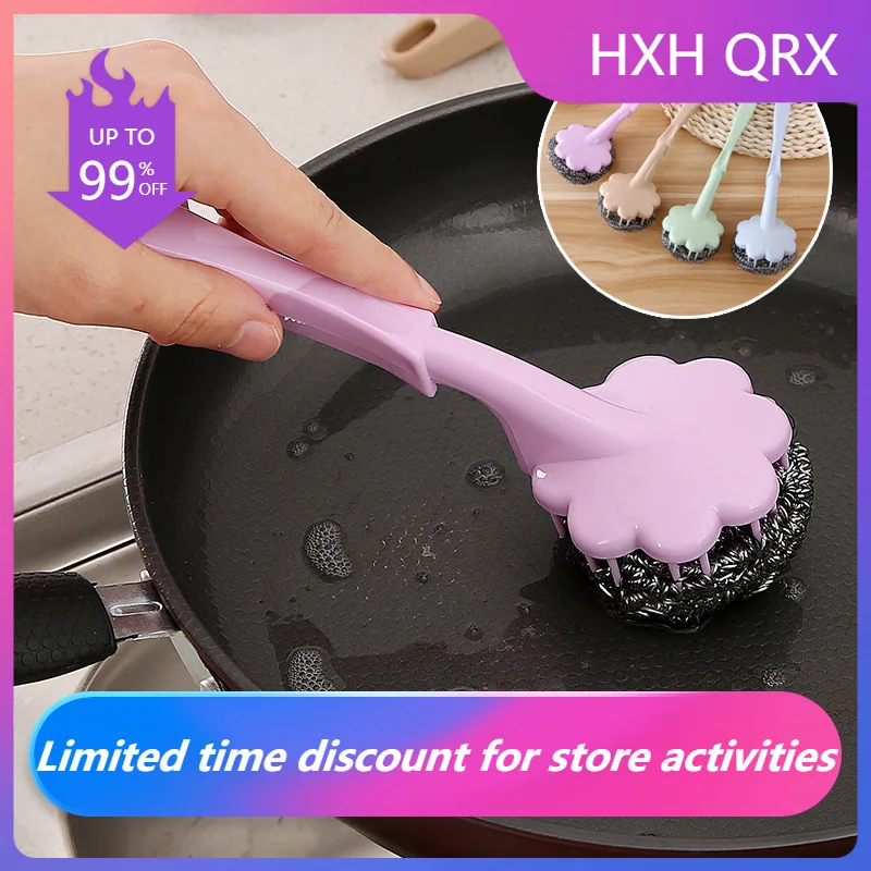 

Kitchen Cleaning brush Stainless Steel Replaceable Wire Ball Brush Pan Dish Tile Sink Kitchen Bathroom Cleaning Tools