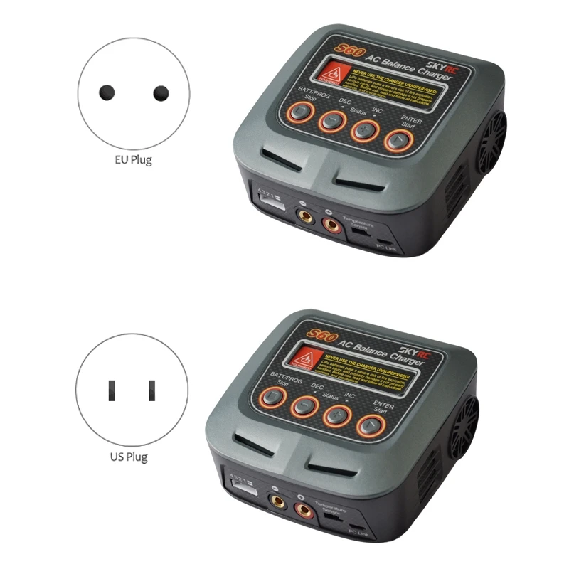 

SKYRC S60 60W AC Smart Balance Battery Charger Discharger For RC Airplane Car Charging Accs