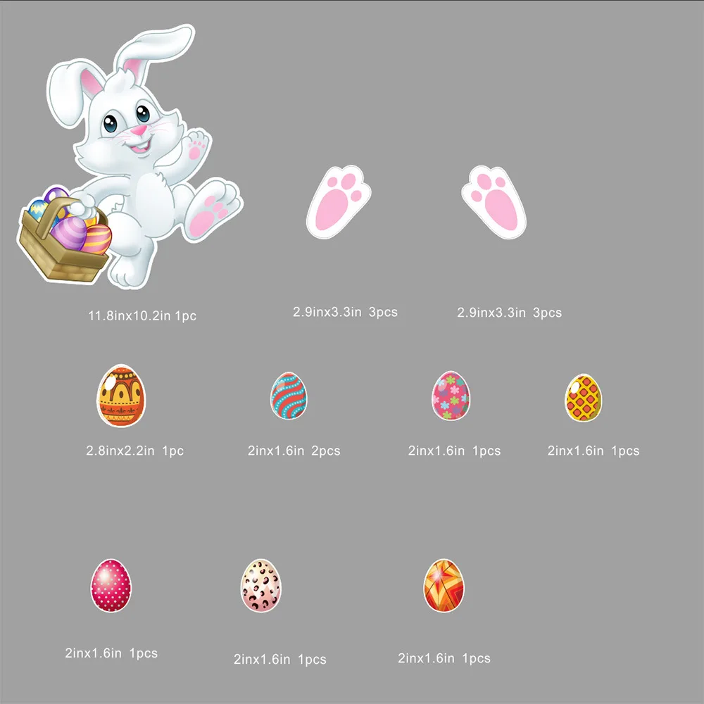 

Easter Bunny Egg Magnetic Refrigerator Paste Holiday Decoration Cartoon Waterproof Garage Door Decorative Wall Sticker