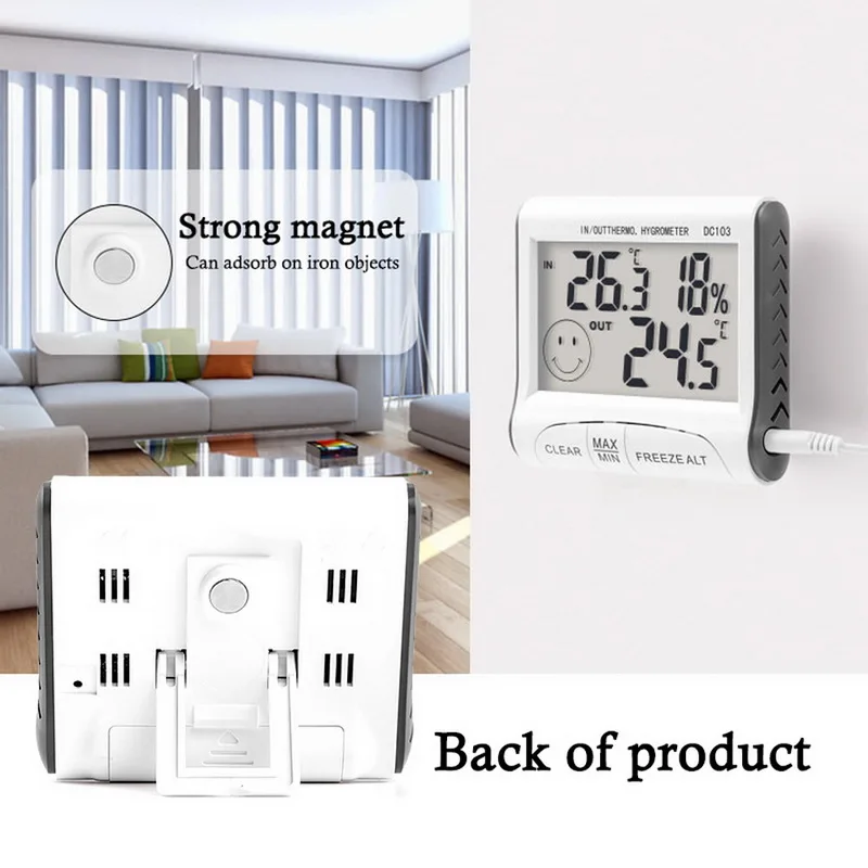 Погодная станция бытовой крытый и открытый ЖК электронный измеритель