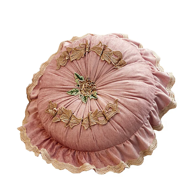 

Home Decorative Pillowcase hug pillowcase round pillowcase European pillow crystal buckle pumpkin pillow sofa cushion cover