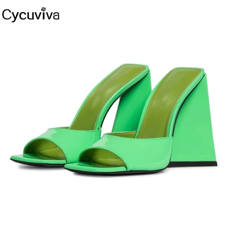 

New Supper High Heel Slippers Women Designer Slides Summer Black Stain Party Shoes Woman High Heel Large Size Sandalias Mujer