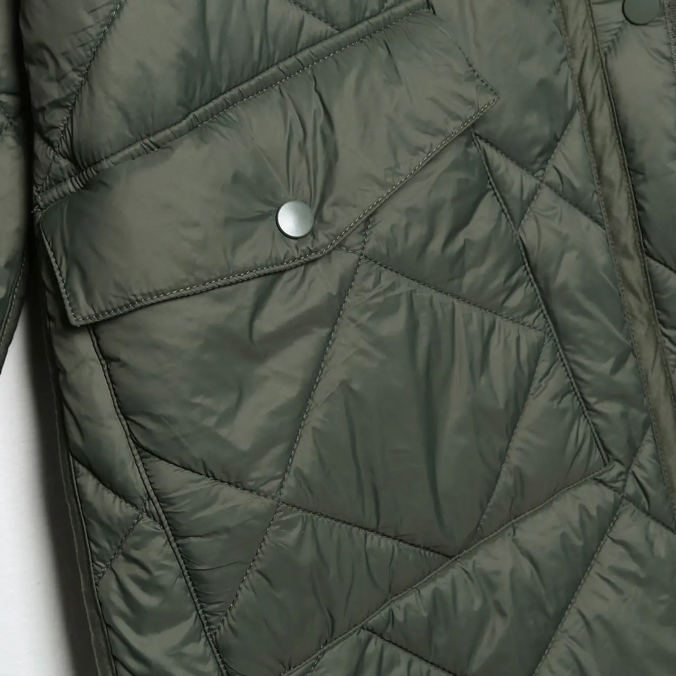 Women 2021 fashion hooded diamond embossed cotton jacket vintage long sleeve stand-up collar female outerwear chic tops