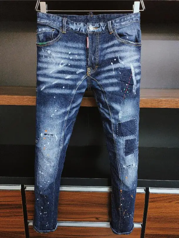 

Джинсы dsquared2 мужские классические, мотоциклетные брюки для вечерние, повседневная одежда из денима, одежда для улицы