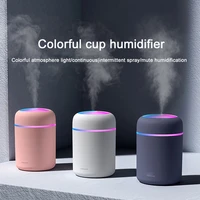 mini ultrasonic air diffuser humidifier usb soft light creative colorful cup air humidifier car purifier household air freshener